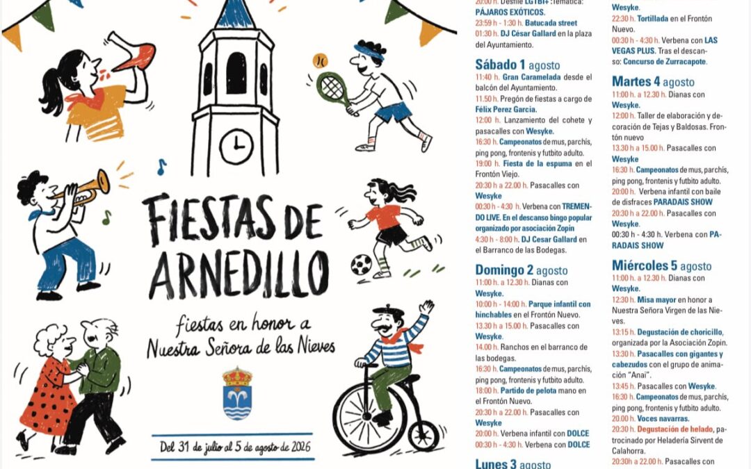 PROGRAMACIÓN FIESTAS DE ARNEDILLO 2026