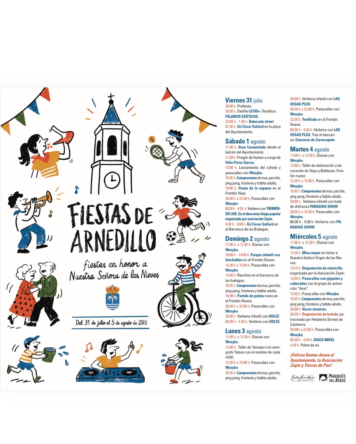 PROGRAMACIÓN FIESTAS DE ARNEDILLO 2026