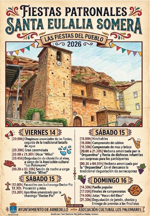 FIESTAS DE SANTA EULALIA SOMERA 2026